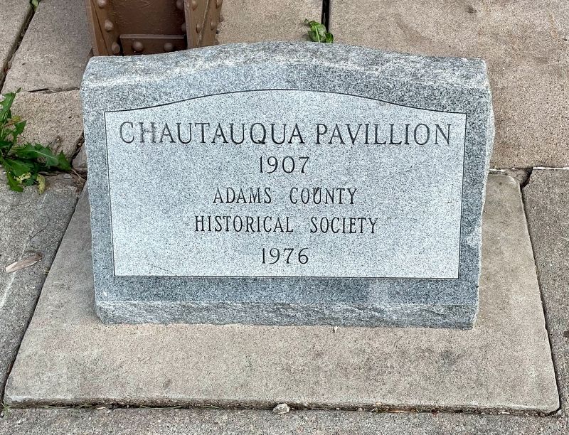 Chautauqua Pavilion - Adams County Historical Society. Click for full size. Chautauqua Pavilion - Adams County Historical Society image. Click for full size.