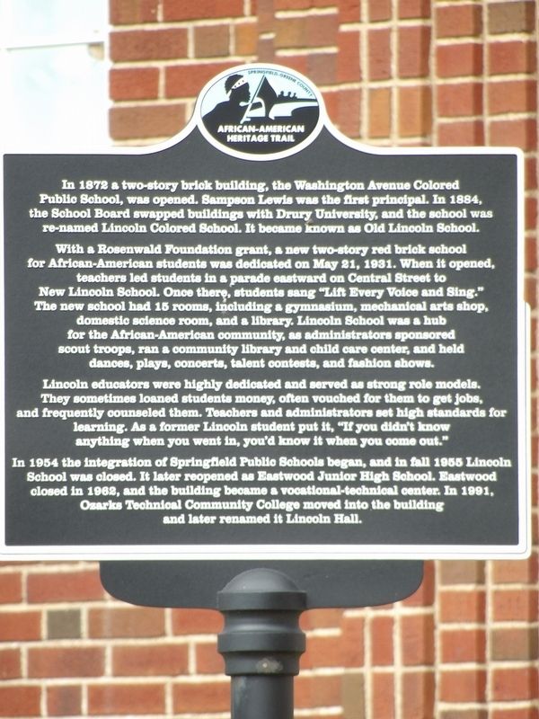 Lincoln School Marker. Click for full size. Lincoln School Marker image. Click for full size.