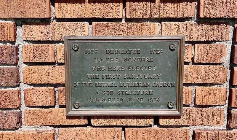 Plaque about early sod sanctuary.. Click for full size. Plaque about early sod sanctuary. image. Click for full size.