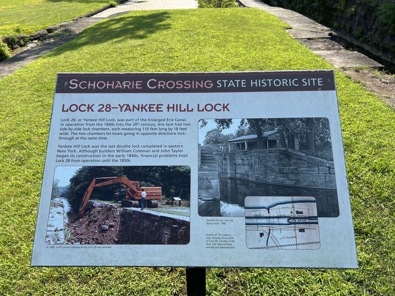 Lock 28 - Yankee Hill Lock Marker. Click for full size. Lock 28 - Yankee Hill Lock Marker image. Click for full size.