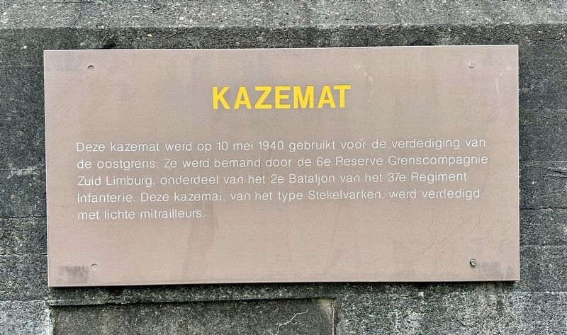 Kazemat / Casemate Marker. Click for full size. Kazemat / Casemate Marker image. Click for full size.