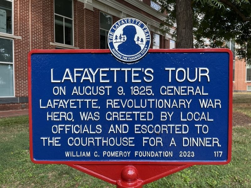 Lafayette’s Tour Marker. Click for full size. Lafayette’s Tour Marker image. Click for full size.