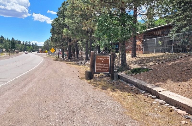 The view of the Mexican Canyon Trestle Marker along the highway image. Click for full size.