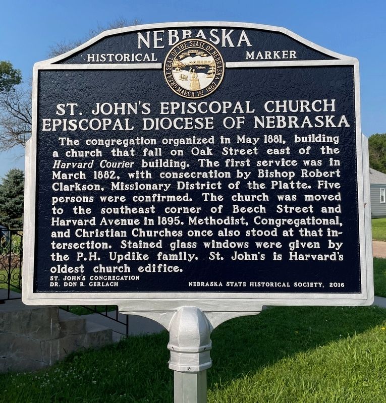 St. Johns Episcopal Church - Episcopal Diocese of Nebraska Marker. Click for full size. St. Johns Episcopal Church - Episcopal Diocese of Nebraska Marker image. Click for full size.