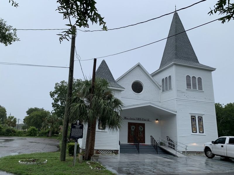 Macedonia African Methodist Episcopal Church of Fernandina Marker. Click for full size. Macedonia African Methodist Episcopal Church of Fernandina Marker image. Click for full size.
