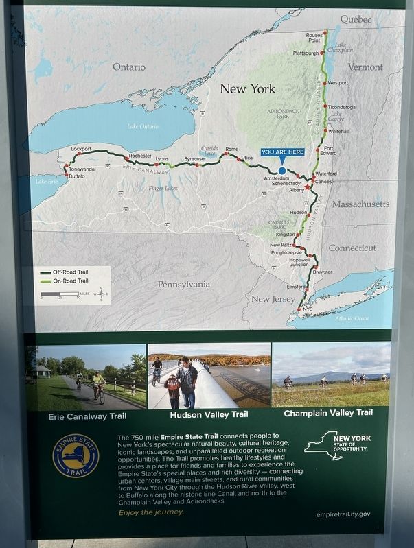 Empire State Trail Marker, Side Two image. Click for full size.