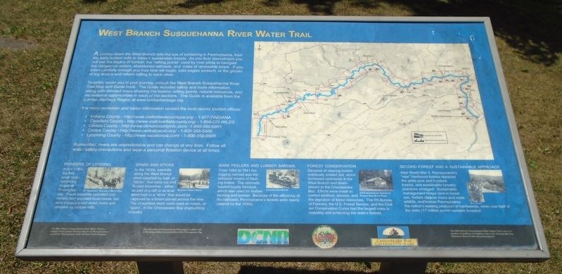 West Branch Susquehanna River Water Trail Marker. Click for full size. West Branch Susquehanna River Water Trail Marker image. Click for full size.