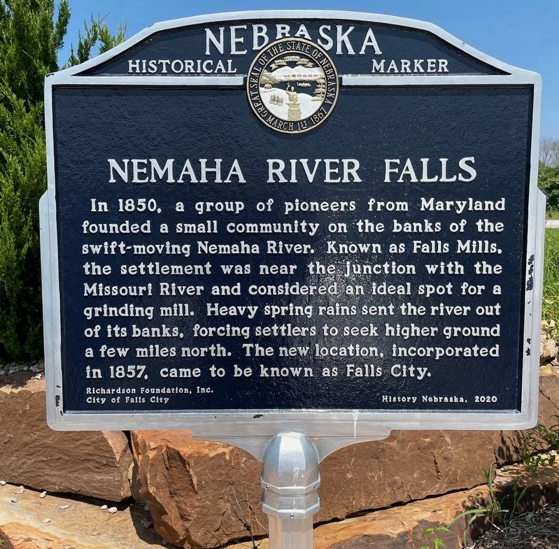 Nemaha River Falls Marker image. Click for full size.