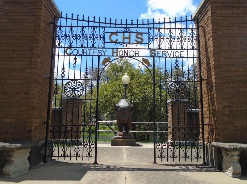Clearfield Golden Bison and Alumni Association Memorial. Click for full size. Clearfield Golden Bison and Alumni Association Memorial image. Click for full size.