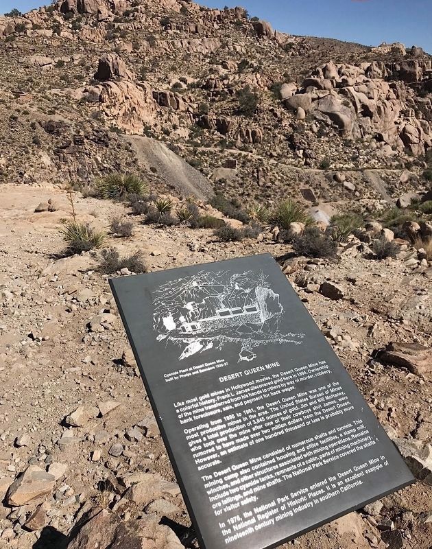 Desert Queen Mine and Marker. Click for full size. Desert Queen Mine and Marker image. Click for full size.
