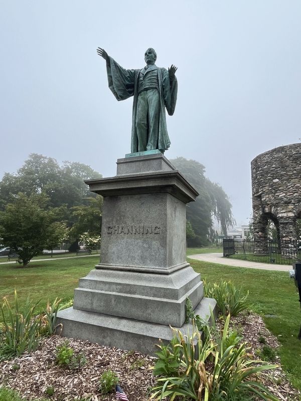 Channing Statue in Touro Park image. Click for full size.