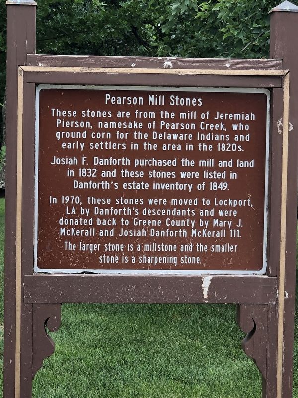 Pearson Mill Stones Marker. Click for full size. Pearson Mill Stones Marker image. Click for full size.