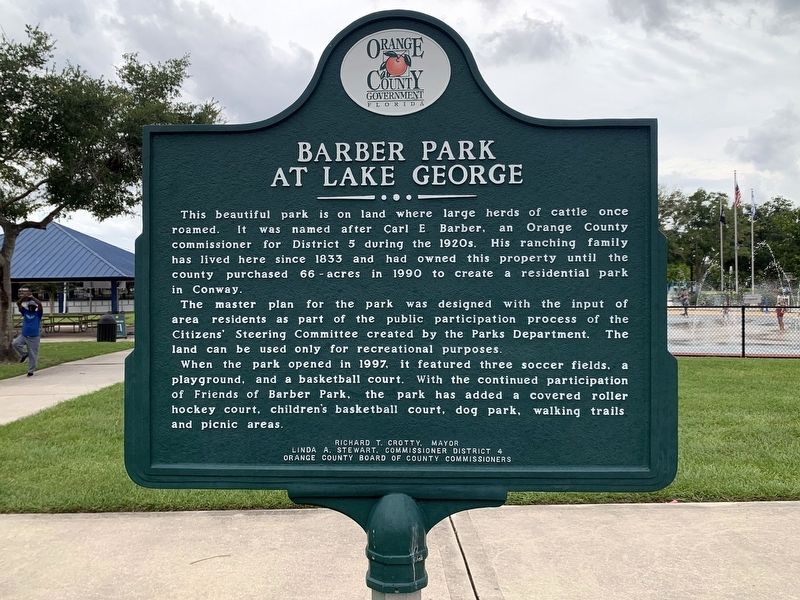 Barber Park at Lake George side of Marker. Click for full size. Barber Park at Lake George side of Marker image. Click for full size.