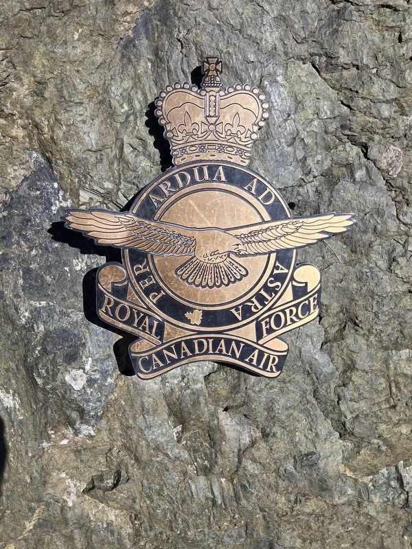 Royal Canadian Air Force insignia and motto. Click for full size. Royal Canadian Air Force insignia and motto image. Click for full size.