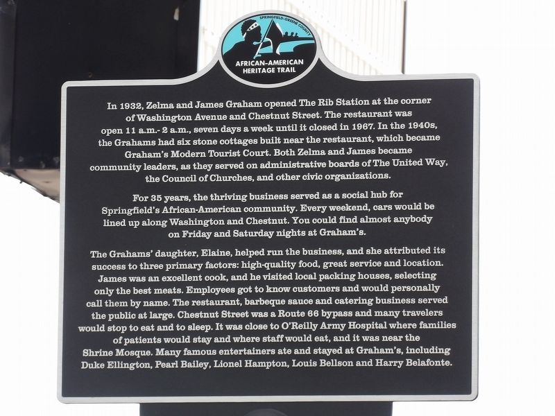 Graham’s Rib Station and Modern Motel Court Marker. Click for full size. Graham’s Rib Station and Modern Motel Court Marker image. Click for full size.