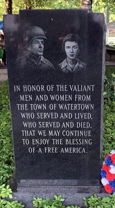 Watertown Veterans Memorial image. Click for full size.