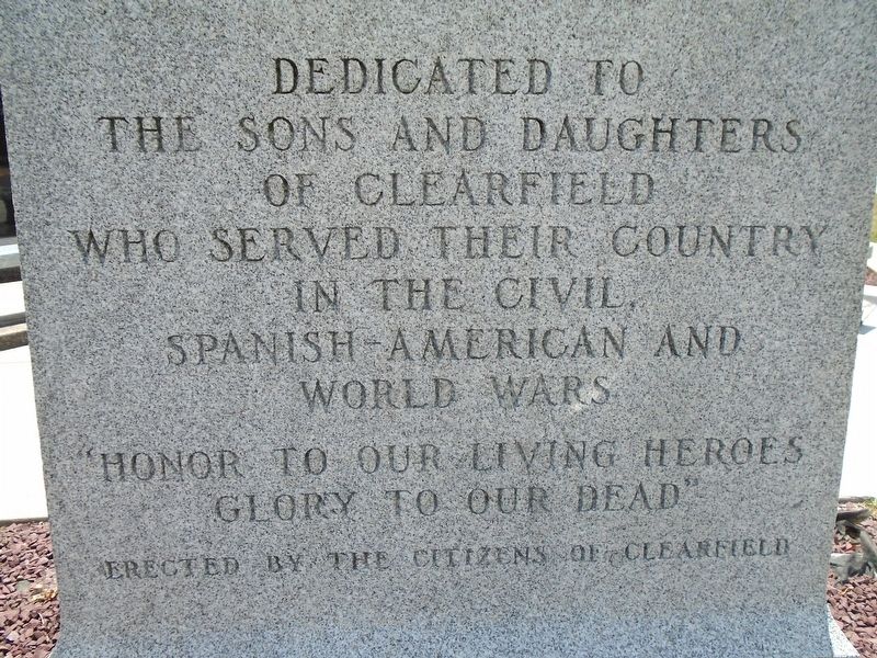War Memorial Dedication. Click for full size. War Memorial Dedication image. Click for full size.