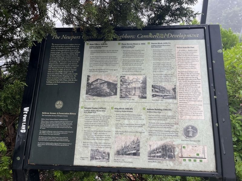 The Newport Caino & Its Neighors: Commercial Development Marker. Click for full size. The Newport Caino & Its Neighors: Commercial Development Marker image. Click for full size.