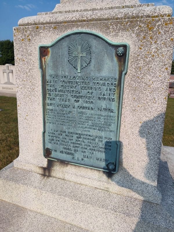 St. Denis Parish - St. Valbert Cemetery Marker. Click for full size. St. Denis Parish - St. Valbert Cemetery Marker image. Click for full size.