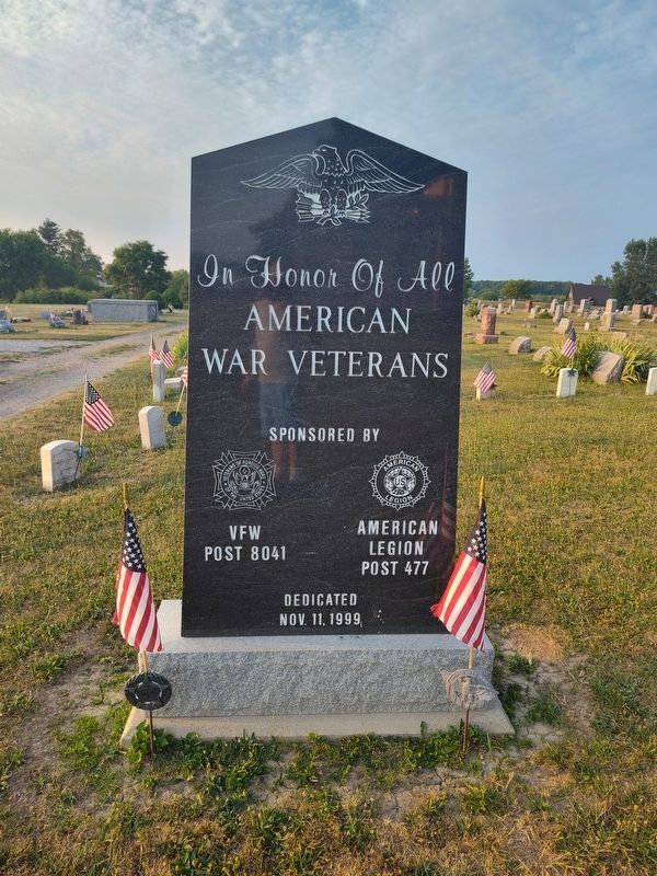 In Honor of All American War Veterans Marker image. Click for full size.