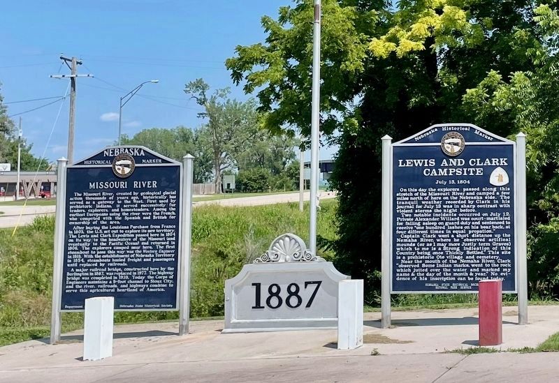 Lewis and Clark Campsite Marker. Click for full size. Lewis and Clark Campsite Marker image. Click for full size.