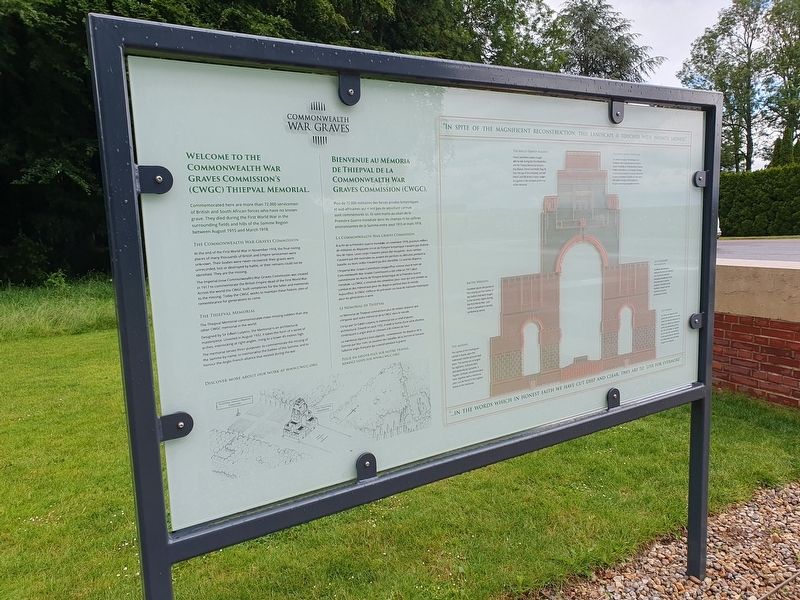 The Thiepval Memorial Marker image. Click for full size.