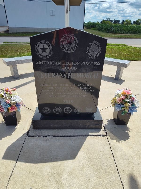 Osgood Veterans Memorial Marker image. Click for full size.
