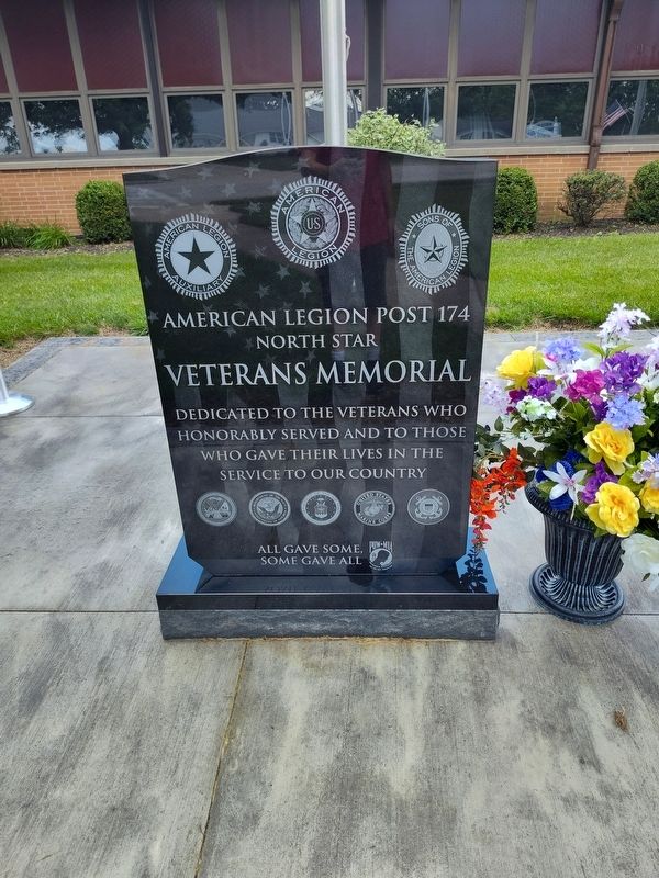 North Star Veterans Memorial Marker image. Click for full size.