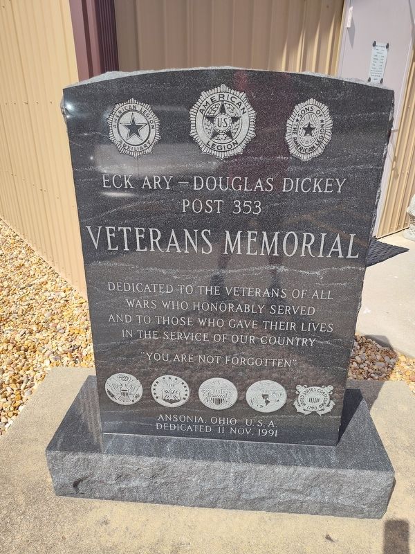 Eck Ary - Douglas Dickey Post 353 Veterans Memorial Marker image. Click for full size.
