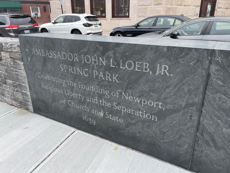 Ambassador John L. Loeb, Jr. Spring Park Marker. Click for full size. Ambassador John L. Loeb, Jr. Spring Park Marker image. Click for full size.