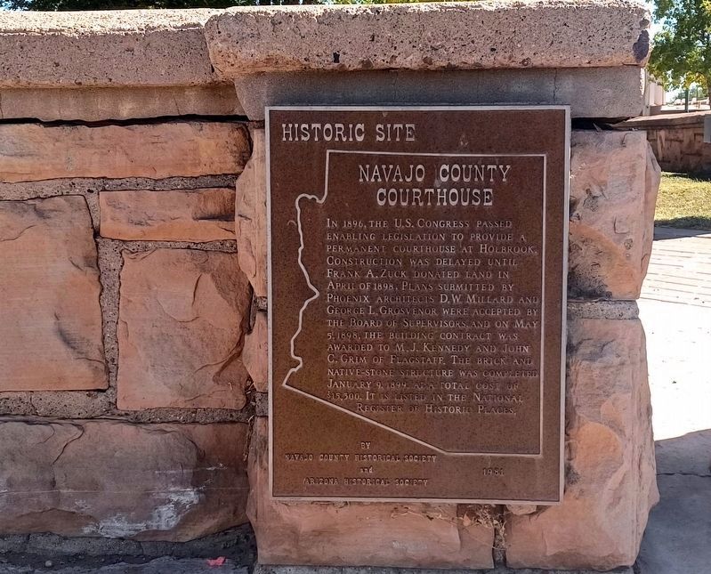 Navajo County Courthouse Marker. Click for full size. Navajo County Courthouse Marker image. Click for full size.