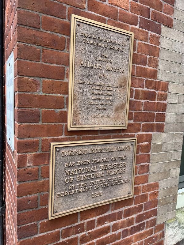 Townsend Industrial School Marker. Click for full size. Townsend Industrial School Marker image. Click for full size.