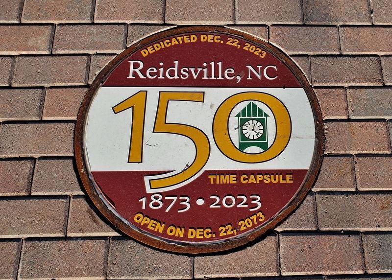 Reidsville Sesquicentennial Time Capsule. Click for full size. Reidsville Sesquicentennial Time Capsule image. Click for full size.