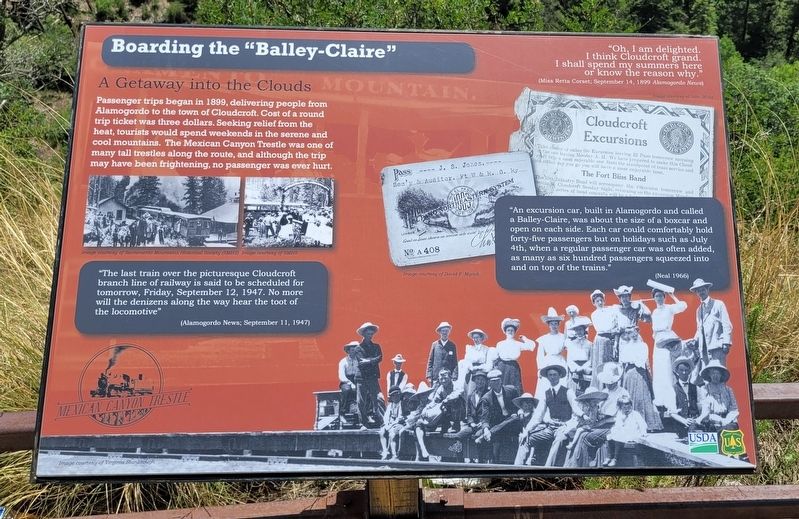 Boarding the "Balley-Claire" Marker. Click for full size. Boarding the "Balley-Claire" Marker image. Click for full size.