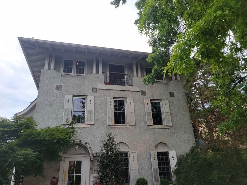 Large tiles on the Fulper House. Click for full size. Large tiles on the Fulper House image. Click for full size.