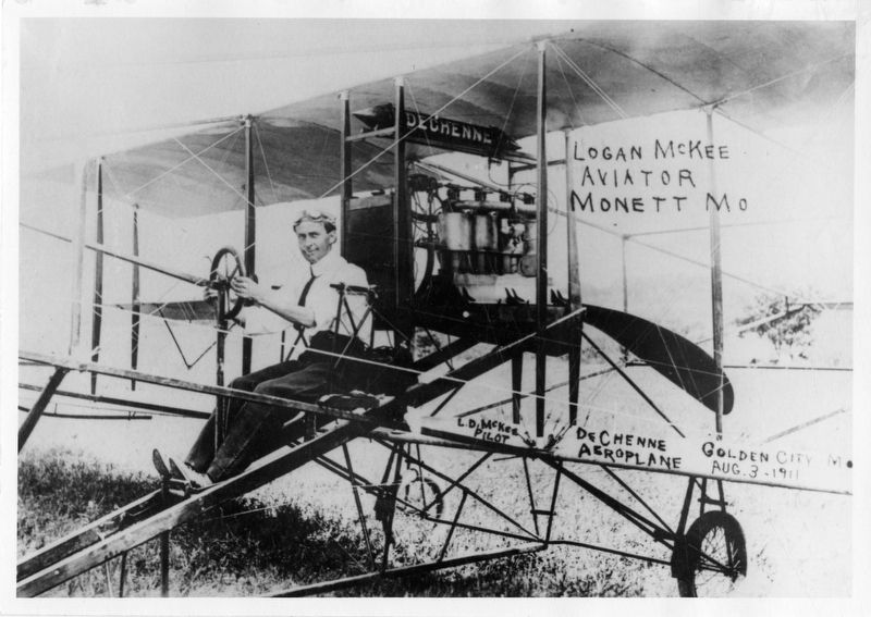 Logan McKee in his Biplane image. Click for full size.