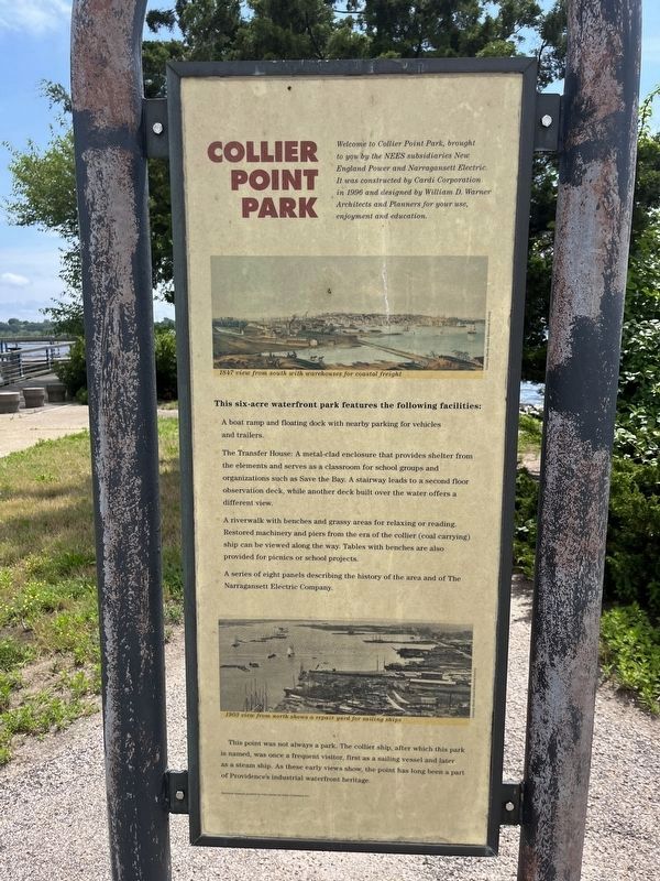 Collier Point Park side of the marker. Click for full size. Collier Point Park side of the marker image. Click for full size.
