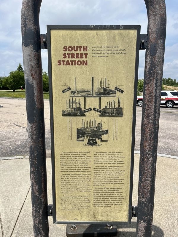South Street Station side of the marker. Click for full size. South Street Station side of the marker image. Click for full size.