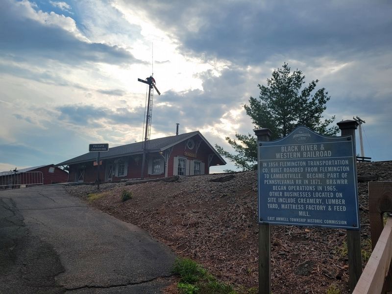 Black River and Western Railroad Marker. Click for full size. Black River and Western Railroad Marker image. Click for full size.