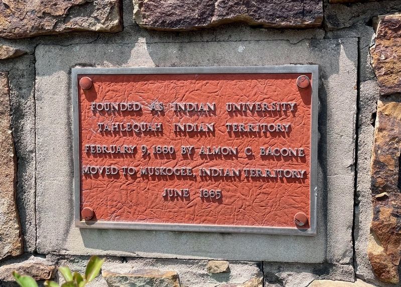 Founded as Indian University Marker (left side column). Click for full size. Founded as Indian University Marker (left side column) image. Click for full size.
