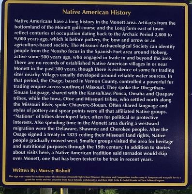 Native American History Marker image. Click for full size.