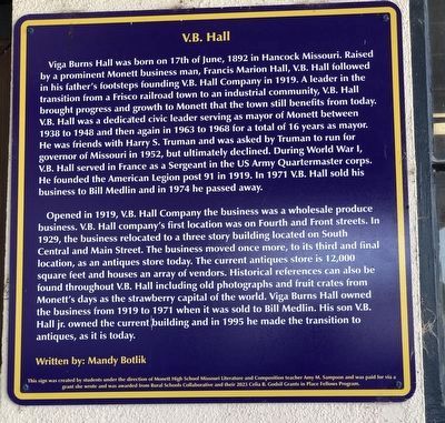 V.B. Hall Marker image. Click for full size.