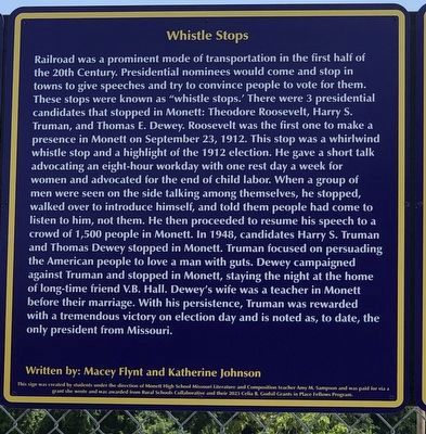Whistle Stops Marker image. Click for full size.
