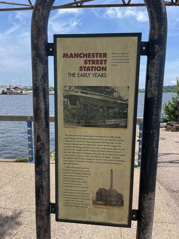 Manchester Street Station Marker (The Early Years side). Click for full size. Manchester Street Station Marker (The Early Years side) image. Click for full size.
