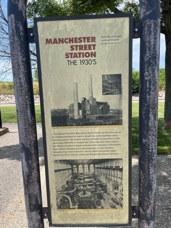 Manchester Street Station Marker (The 1930's side). Click for full size. Manchester Street Station Marker (The 1930's side) image. Click for full size.
