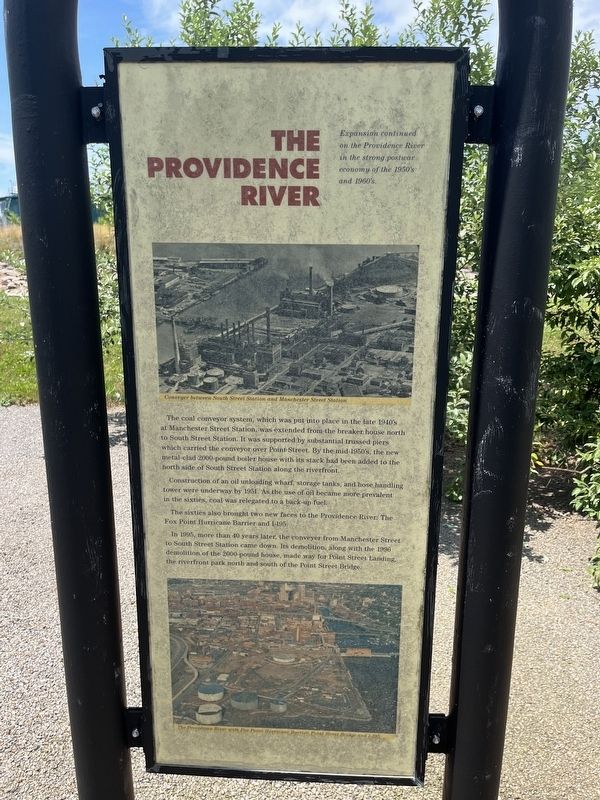 The Providence River side of the marker. Click for full size. The Providence River side of the marker image. Click for full size.