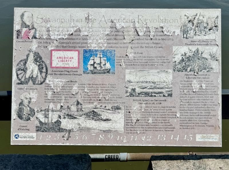 Savannah in the American Revolution Marker, 2024 image. Click for full size.