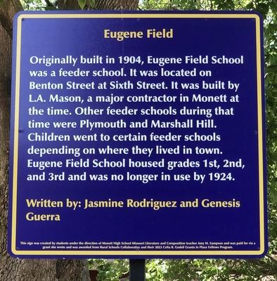 Eugene Field Marker image. Click for full size.