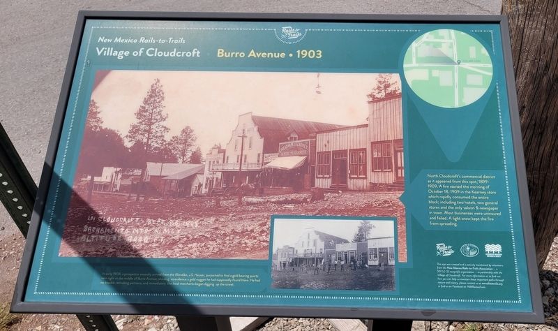Burro Avenue 1903 Marker. Click for full size. Burro Avenue 1903 Marker image. Click for full size.