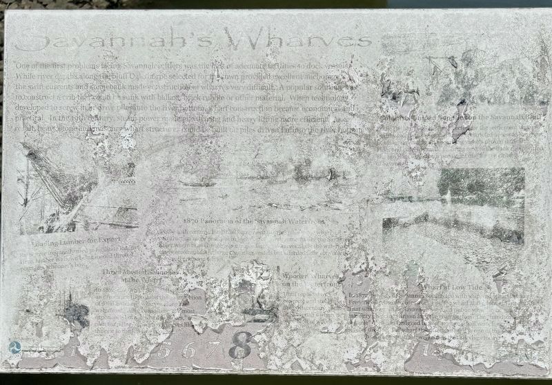 Savannah's Wharves Marker, 2024 image. Click for full size.